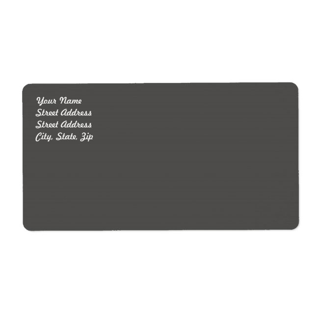 Charcogray Shipping Label (Vorne)