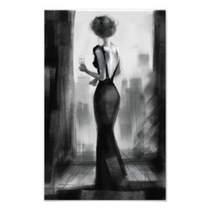  charcoole Luxus extravaganter eleganter Abend Zei Fotodruck