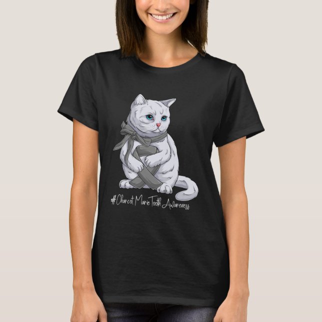 Charcot Marie Tooth Awareness Month Gray Ribbon Ca T-Shirt (Vorderseite)