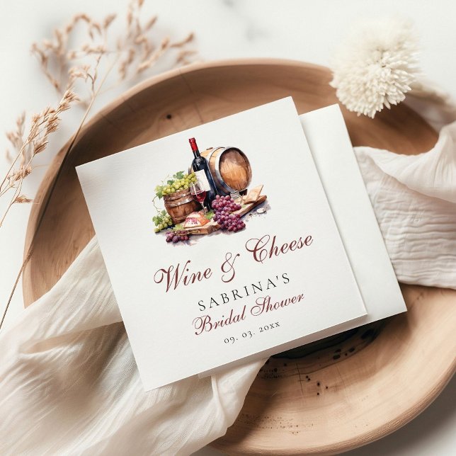 Charcuterie Board Wein & Brautparty Serviette (Von Creator hochgeladen)