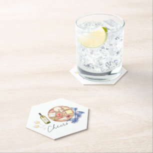 Charcuterie Board Wein & Cheese Monogram Untersetzer