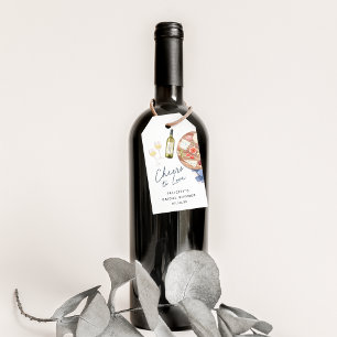 Charcuterie Board Wein & Käse Gefallen Geschenkanhänger