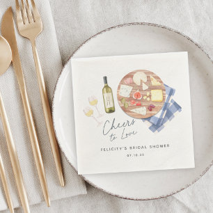 Charcuterie Board Wein & Käse Käse Liebe Serviette