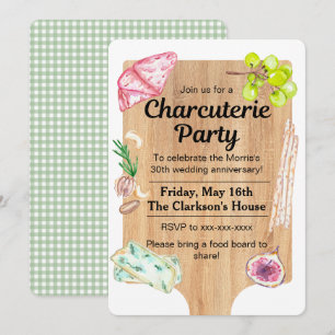 Charcuterie-Essen-Board-Einladung Einladung