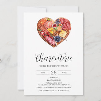 Charcuterie Invitation de la douche nuptiale