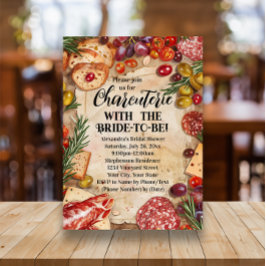 Charcuterie mit der Braut als Brautparty Einladung