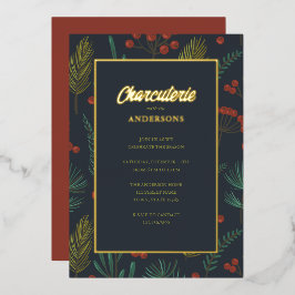 Charcuterie Noël Foil Invitation