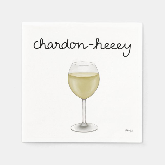 Chardonnay Cocktail Servietten (Vorderseite)