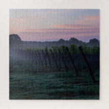 Chardonnay Vineyard Sunrise Jigsaw Puzzle