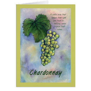 Chardonnay Weintrauben & Beschreibung Karte