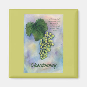 Chardonnay Weintrauben & Beschreibung Magnet