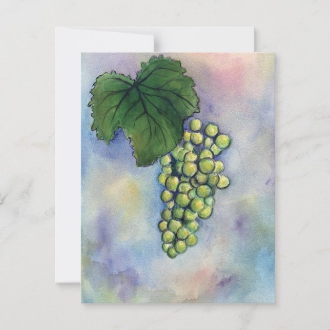 Chardonnay Weintrauben Einladung (Vorderseite)