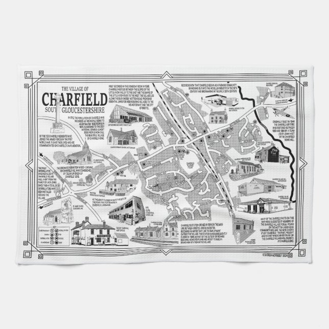 Charfield Village Carte Torchon (Horizontal)