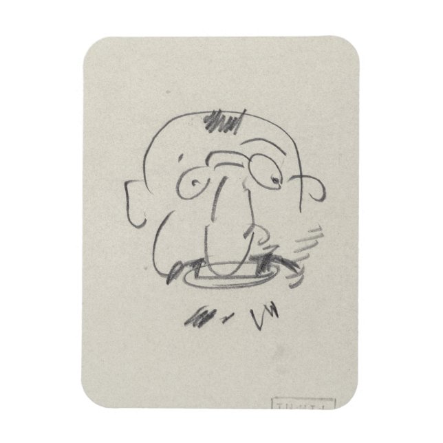 Charge de Lautrec par Lui-Meme (Bleistift auf Papi Magnet (Vertikal)