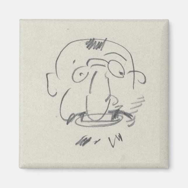 Charge de Lautrec par Lui-Meme (Bleistift auf Papi Magnet (Vorne)