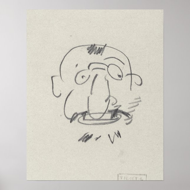 Charge de Lautrec par Lui-Meme (Bleistift auf Papi Poster (Vorne)