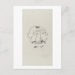 Charge de Lautrec par Lui-Meme (Bleistift auf Papi Postkarte