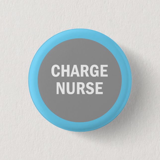 Charge Nurse hospital identification badge Button (Vorderseite)