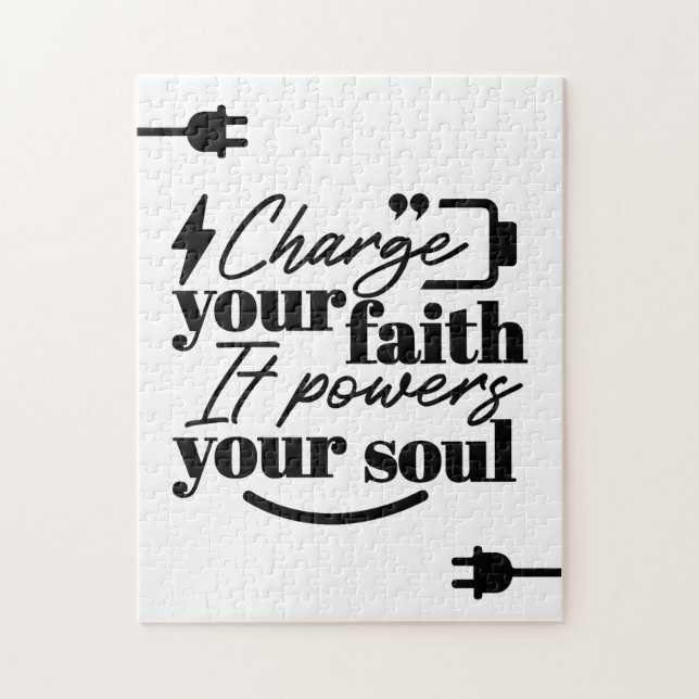 Charge Your Faith – Christian Inspirational Quote  (Vertikal)