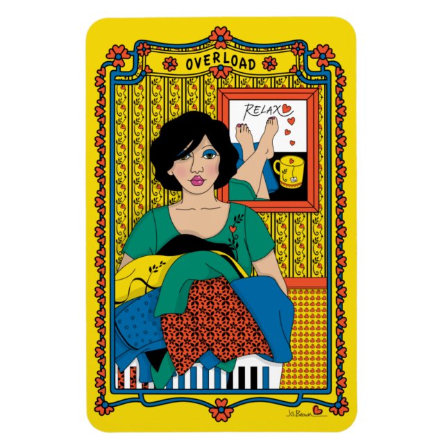 Chargement_B_4x6 Magnet du réfrigérateur (Vertical)