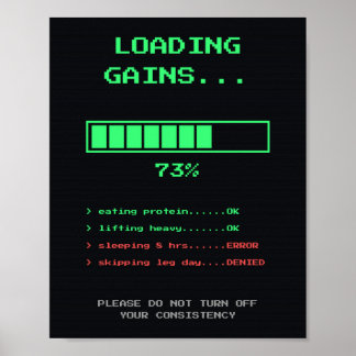 Chargement des gains Affiche de gym pour joueur ré