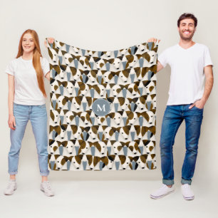 Chargen of Parson Jack Russell Terriers Pattern Fleecedecke