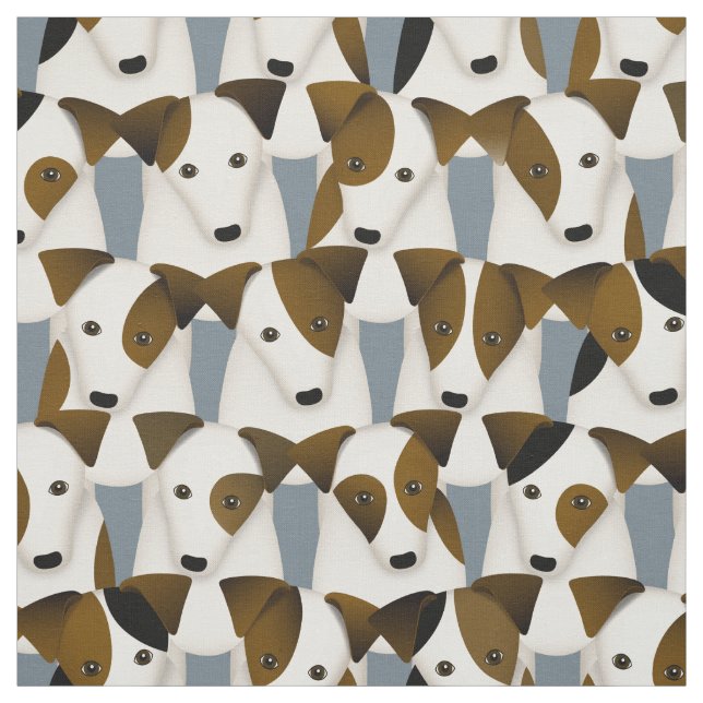 Chargen of Parson Jack Russell Terriers Pattern Stoff (Muster)