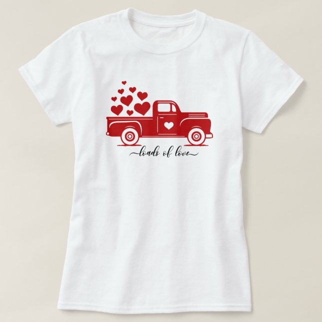 Charges de T-shirt de camion d'amour (Design devant)