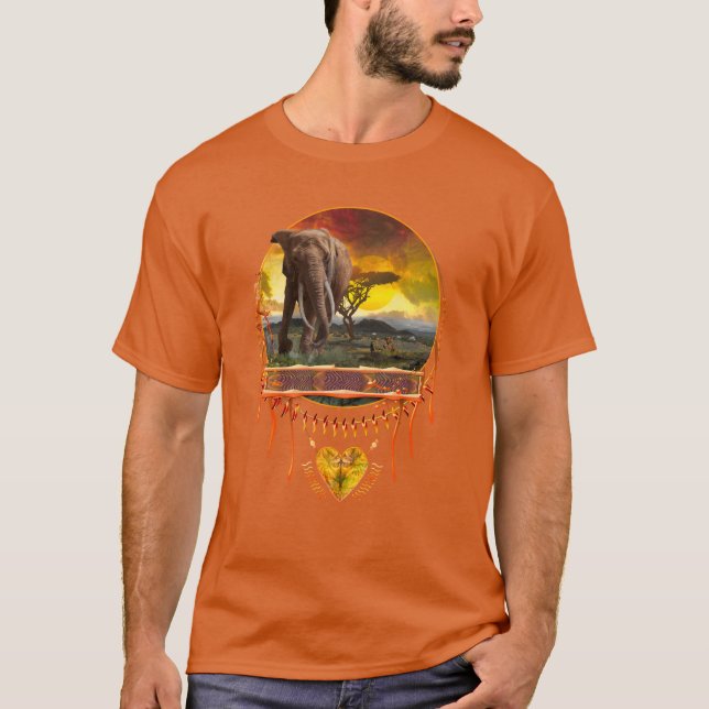 CHARGING AFRICAN ELEPHANT T-Shirt (Vorderseite)