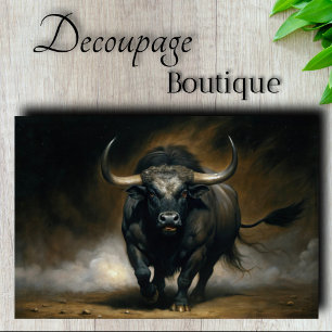 Charging Bull Dekoupage Seidenpapier