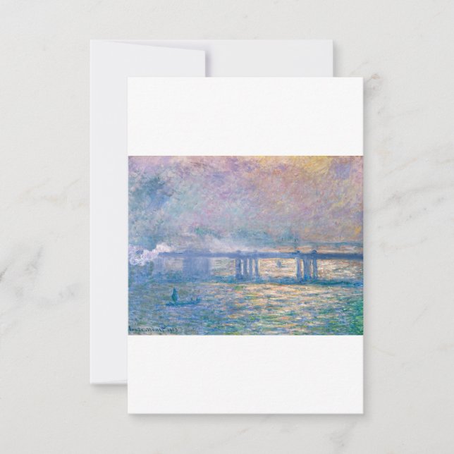 Charing Cross Bridge von Claude Monet Dankeskarte (Vorderseite)