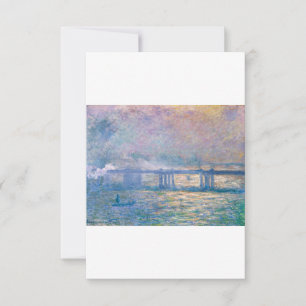 Charing Cross Bridge von Claude Monet Dankeskarte