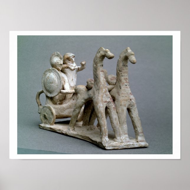 Chariot und Pferde, aus dem Grab der Prinzessin Ne Poster (Vorne)
