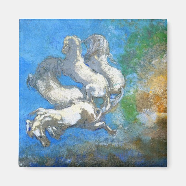 Chariot von Apollo - von Symbolist Odilon Redon Magnet (Vorne)
