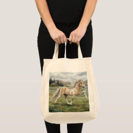 Charismatic Pinto Icelandic Mare watercolor Tragetasche