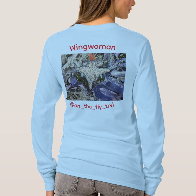 Charitable Wingwoman Long Sleeve- Woman's T-Shirt (Rückseite)
