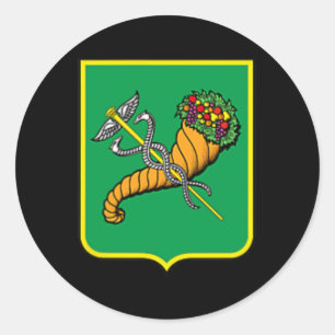 Charkiw Stadtflagge Ukraine Ukrainischer Stolz  Runder Aufkleber
