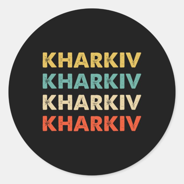 Charkiw Ukraine  Runder Aufkleber (Vorderseite)