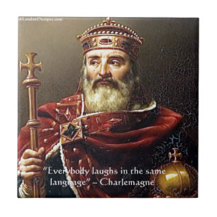 Charlemagne "Lachssprache" Zitat - Geschenke und T Fliese