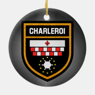 Charleroi-Flagge Keramik Ornament
