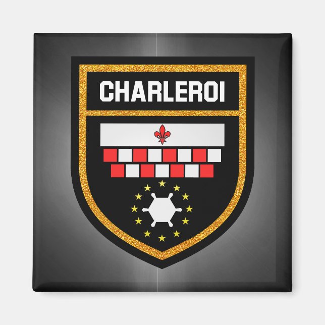 Charleroi-Flagge Magnet (Vorne)