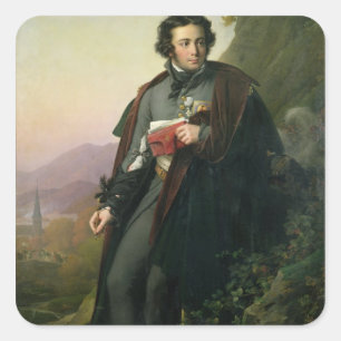 Charles-Artus de Bonchamps 1824 Quadratischer Aufkleber