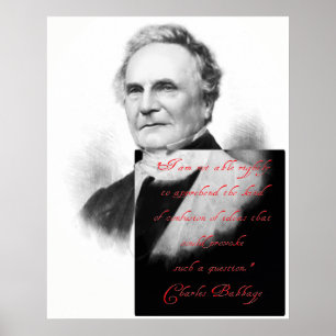 Charles Babbage auf der Verwirrung des Verstandes Poster