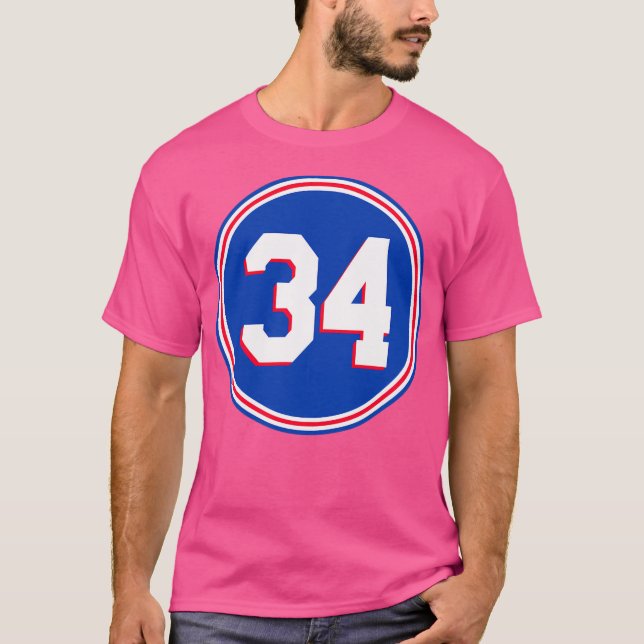 Charles Barkley Number 34 Jersey Philadelphia 76Er T-Shirt (Vorderseite)