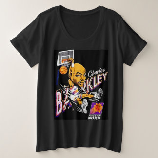 Charles Barkley Retro Basketball Cartoon Worf Große Größe T-Shirt
