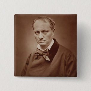 Charles Baudelaire (1821-67), französischer Button