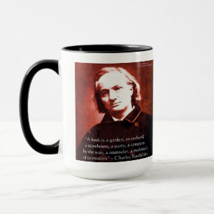 Charles Baudelaire "A Book Is" Wisdom Quotient Ohr Tasse