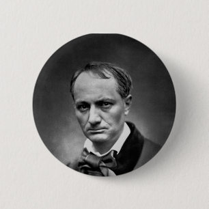 Charles Baudelaire - altes Foto 1878 Button