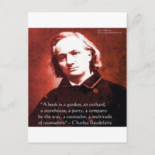 Charles Baudelaire "Ein Buch ist" Weisheitszitat G Postkarte
