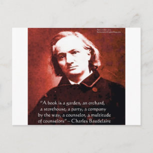 Charles Baudelaire "Ein Buch ist" Weisheitszitat G Postkarte